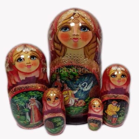 Матрешка Сказочная 17см 5 мест арт. 1018031