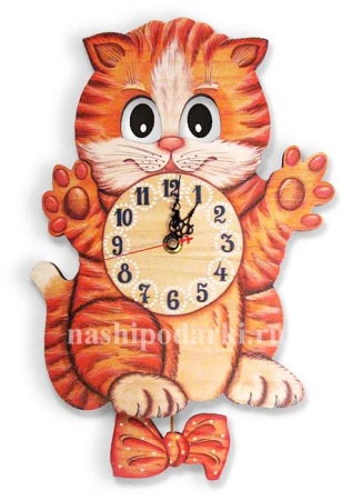 картинка Часы настенные с маятником Котенок арт. 862377 