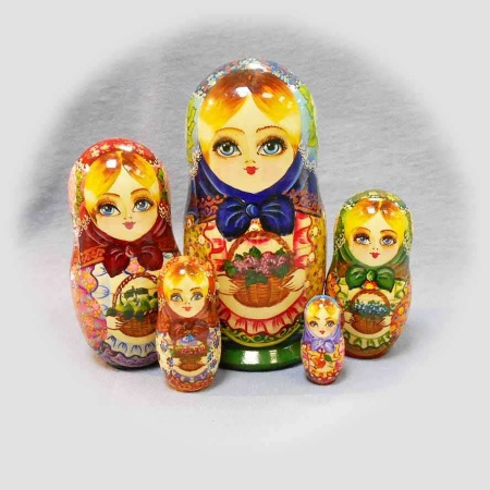 Матрешка 14см 5 мест арт. 1118570  Матрешка 14см 5 мест арт. 1118570