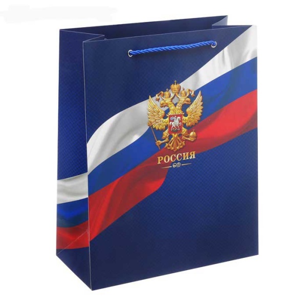 Пакет вертикальный «Россия», 25 х 32 × 12 см арт. 3681340
