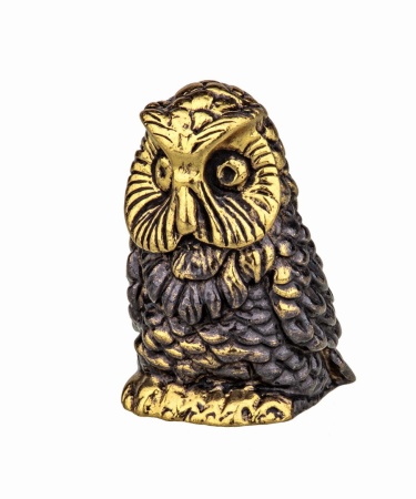 Фигурка из латуни Птица Совушка без подставки 14х19 мм. арт. 790.1