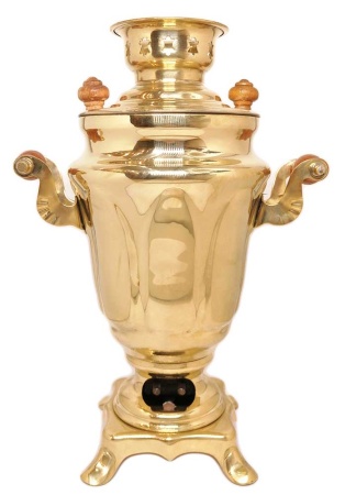 картинка Самовар электрический 1,5 литра "Тюльпан" латунь арт. 922522 Москва картинка Самовар электрический 1,5 литра "Тюльпан" латунь арт. 922522 Москва