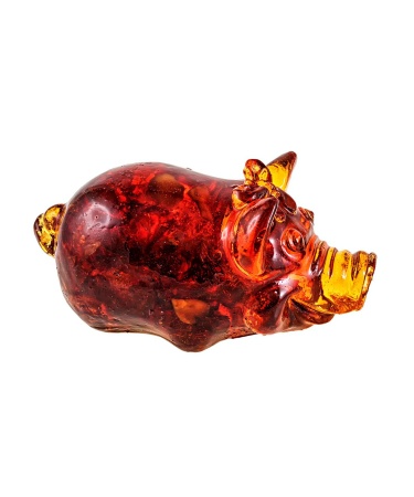 Поросенок Хрюша Янтарный 75х35 мм. арт. 1700 Поросенок Хрюша Янтарный 75х35 мм. арт. 1700