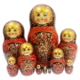картинка Матрешка Хохлома 10 мест 24см арт. 1118349