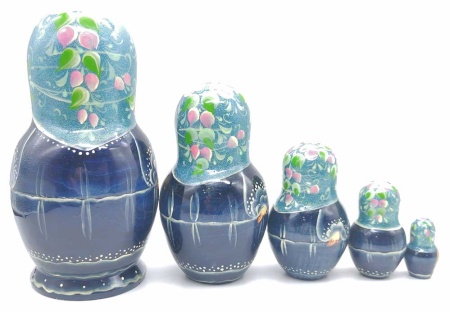 Матрешка авторская Кировская "Ночка зимняя"  15 см. арт. 83323