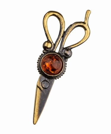 Ножницы маленькие из латуни 19х48 мм. арт. 874