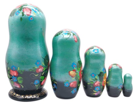 Матрешка Тверская "Изумрудная" 16 см. арт. 786332