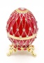 Яйцо Фаберже "Сетка" красное 7см арт 854433 