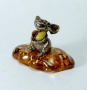 Фигурка из латуни с янтарем Крыса Рататуй арт. 1157