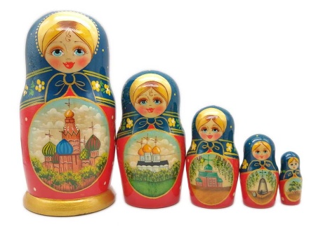 Матрешка "Москва" 18 см. арт. 634467