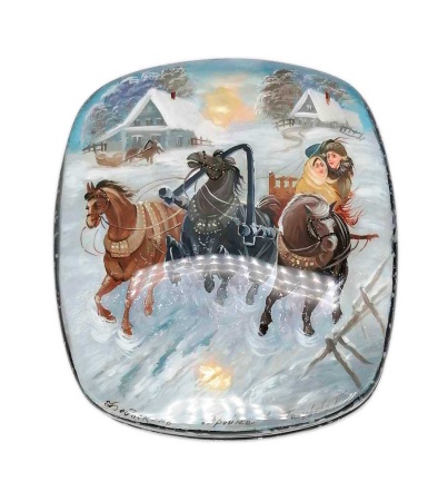 Шкатулка зимняя тройка 12х11 см. арт. 465366