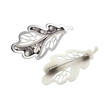 картинка Серебряная Брошь "Лист дуба" Арт: 10050300А05 