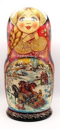 Матрешка "Тройка зимняя" 20 мест 33см арт. 176439