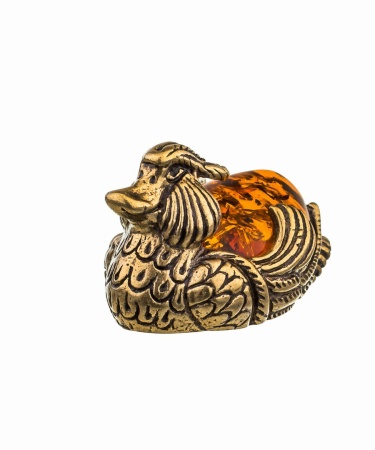 Фигурка из латуни Уточка (селезень) 30х17 мм. арт. 186 Фигурка из латуни Уточка (селезень) 30х17 мм. арт. 186