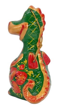 Фигурка елочная игрушка "Дракон" 10 см. арт. 7876228