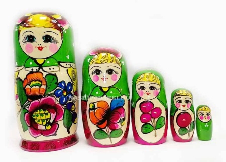 Матрешка "Полховская"  5 мест 18см арт. 921171