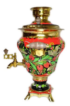 Самовар расписной электрический 3 литра "Хохлома" арт. 896311 