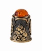 Наперсток Белочка с орешками и кабошоном 20х30 мм. арт. 1519