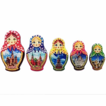 Магниты с Матрешкой 6 шт. 7см Арт. 140219212