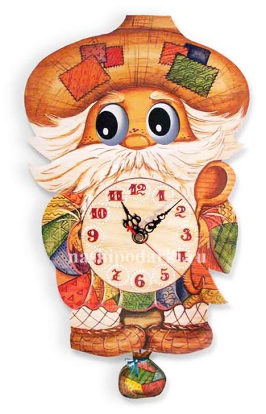 картинка Часы настенные с маятником и глазами Домовой арт. 8758223 