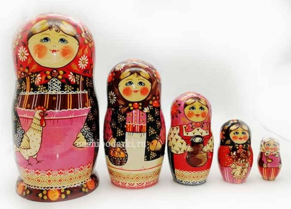 Матрешка сергиево-посадская 5 куклол 18см арт. 921173