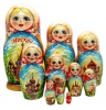 Матрешка Москва 10 мест 27 см. арт. 165222