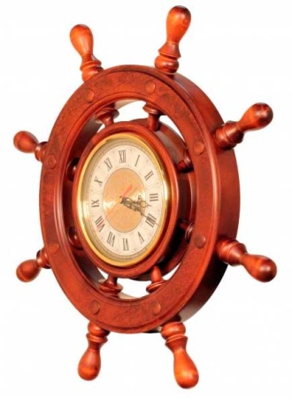 ШЧСТ-С02 Штурвал сувенирный, часы (8 ручек) арт. ШЧСТ-С02 купить