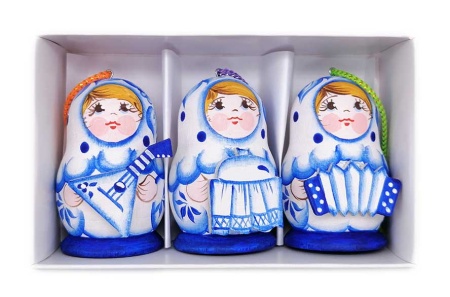 Елочные игрушки набор 6 шт. 4х6 см. арт. 7647622