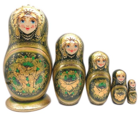 Матрешка Тверская 5 мест 18 см. арт. 894588