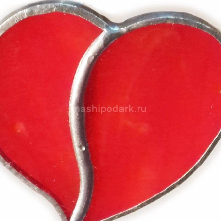 Витражное украшение брошь "Сердце" 4х4см Арт. 150319562  Витражное украшение брошь "Сердце" 4х4см Арт. 150319562