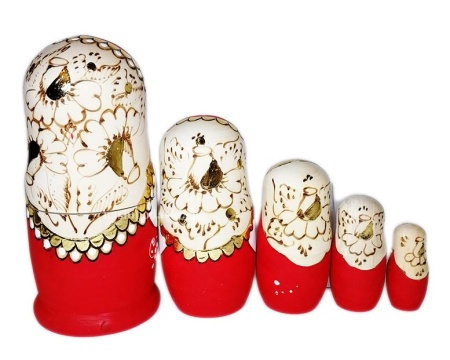 Матрешка 5 мест 19 см. арт 99899