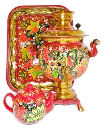 Самовар 3 литра "Клен с рябиной" арт. 755211 