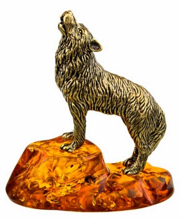 Волк воющий на луну 55х65 мм. арт. 437