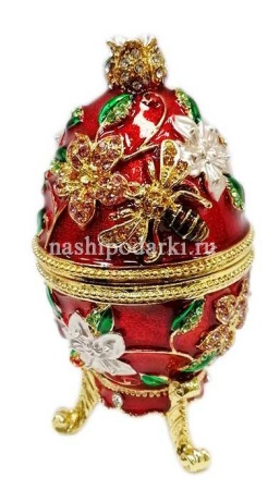 Яйцо фаберже с пчелкой 10см арт. 421173 