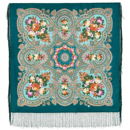 Павлопосадский платок «СВИДАНИЕ С ЛЕТОМ» 1814-12 