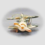 Майолика елочная игрушка "Самолетик" 4х8см арт. 1118564  Майолика елочная игрушка "Самолетик" 4х8см арт. 1118564