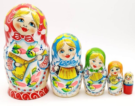 Матрешка "Инструменты" 15 см. 5 мест арт. 775229  Матрешка "Инструменты" 15 см. 5 мест арт. 775229