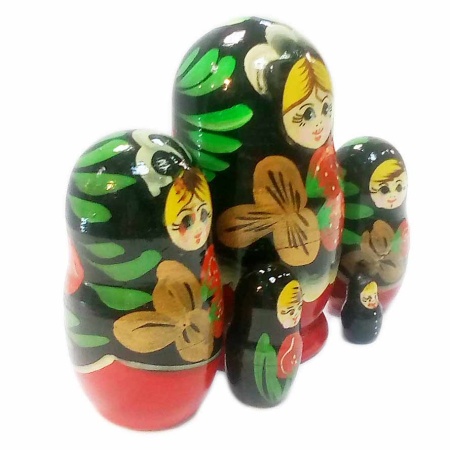 картинка Матрешка Хохлома 5 мест 9см арт. 1118355