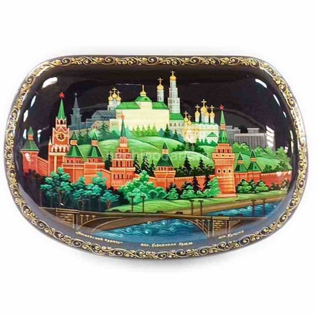 Шкатулка Палех "Московский Кремль" 9х13см Арт. 140219202  Шкатулка Палех "Московский Кремль" 9х13см Арт. 140219202