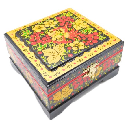 Шкатулка Хохлома 12х12 см. арт. 784531