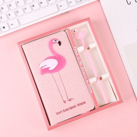 Блокнот с ручкой "Фламинго" (виды в ассортименте) Артикул: 4675-2 