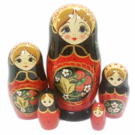 картинка Матрешка Хохлома 5 мест 17см арт. 1118352 картинка Матрешка Хохлома 5 мест 17см арт. 1118352