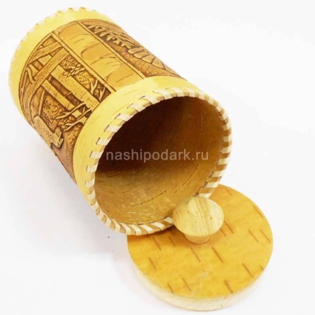 Береста Туес "Глухарь на току" 8х4см арт. 220119122 картинка Береста Туес "Глухарь на току" 8х4см арт. 220119122 магазин русских сувениров  Наши подарки