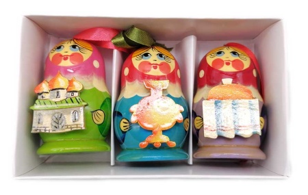 Елочные игрушки набор 6 шт. 4х6 см. арт. 75653222