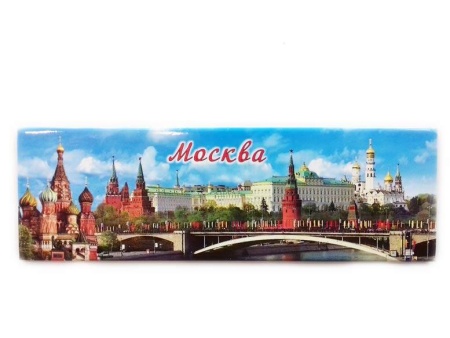 Магниты с Москвой "Кремль Москва Река" 4х12см Арт. 140219236