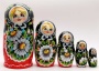 Матрешки Ромашки черн. 5 мест 17 см. арт. 05178