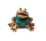 Лягушка из латуни квакушка (малахит) арт. 107-М