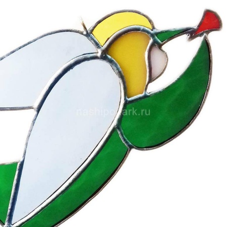 Витражная подвеска "Ангел летит" 13х8см Арт. 150319534  Витражная подвеска "Ангел летит" 13х8см Арт. 150319534