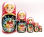 Матрешка Цветы 17 см, 5 мест арт. 91861123