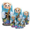 Матрешка (Голубой платок) 27 см. 10 мест арт. 578225